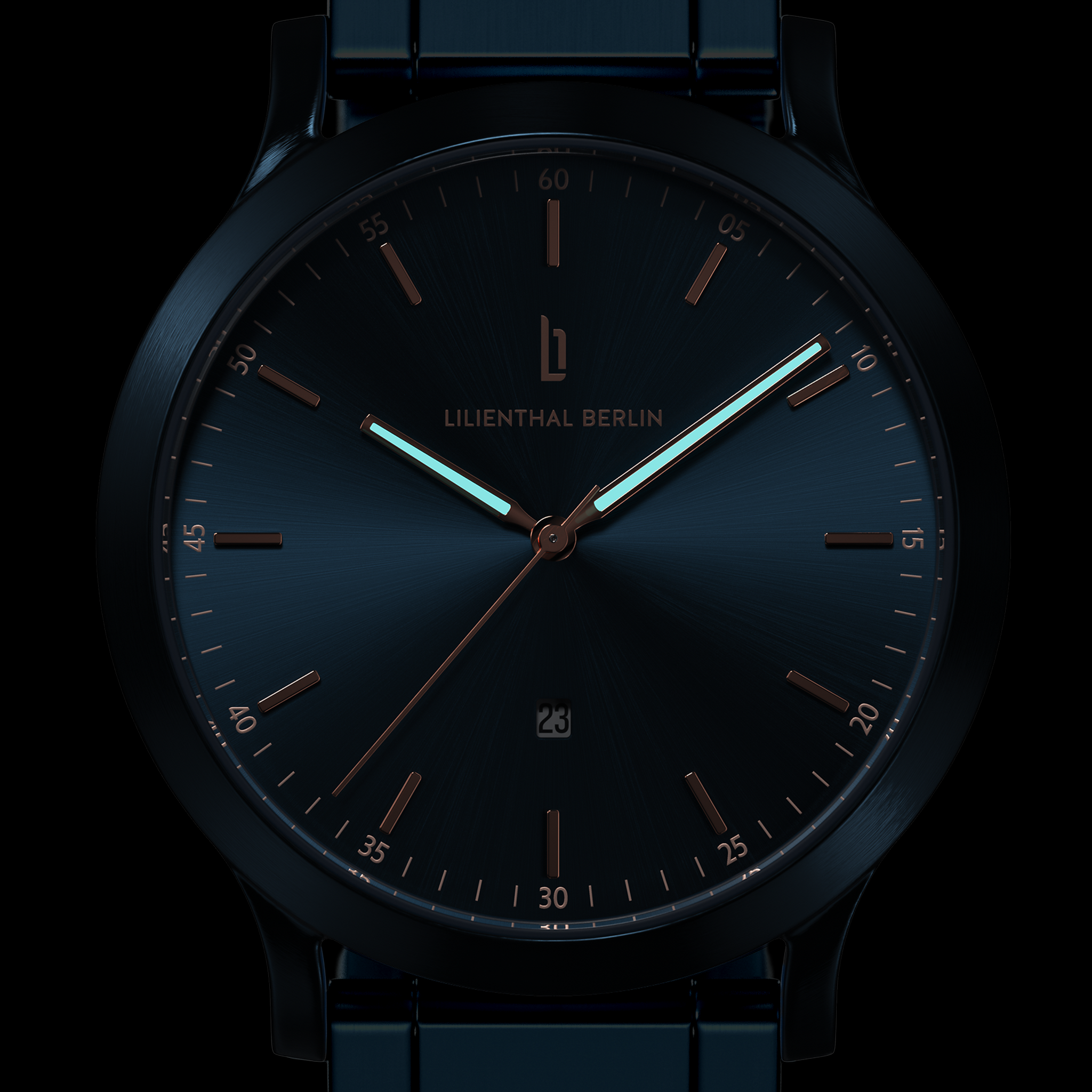 Huxley Blue Rose Gold - Lilienthal Berlin