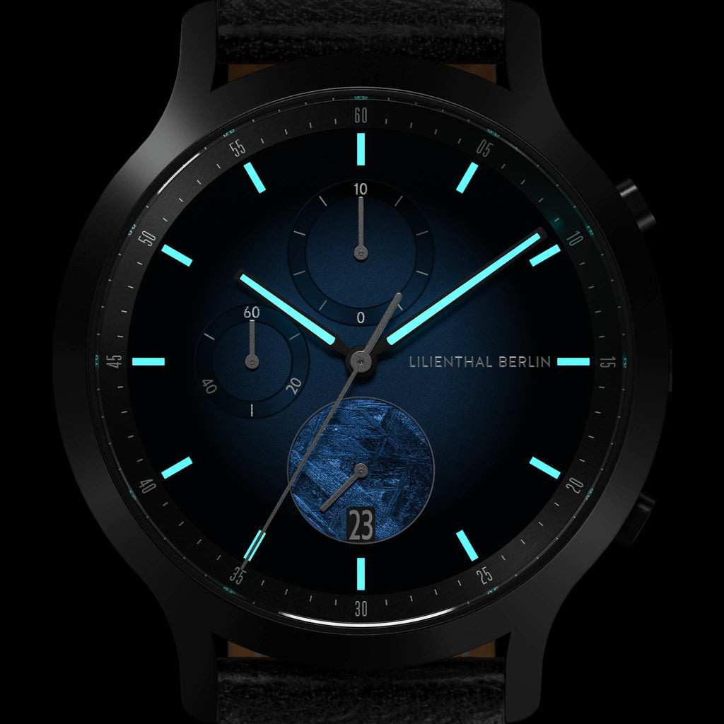 Chronograph Meteorite – Blue Flare