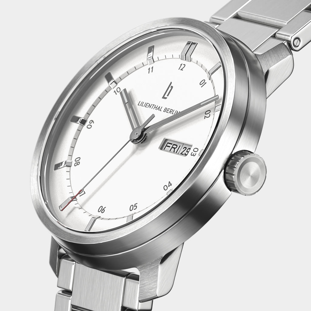 Neolux Day Date – Silver White