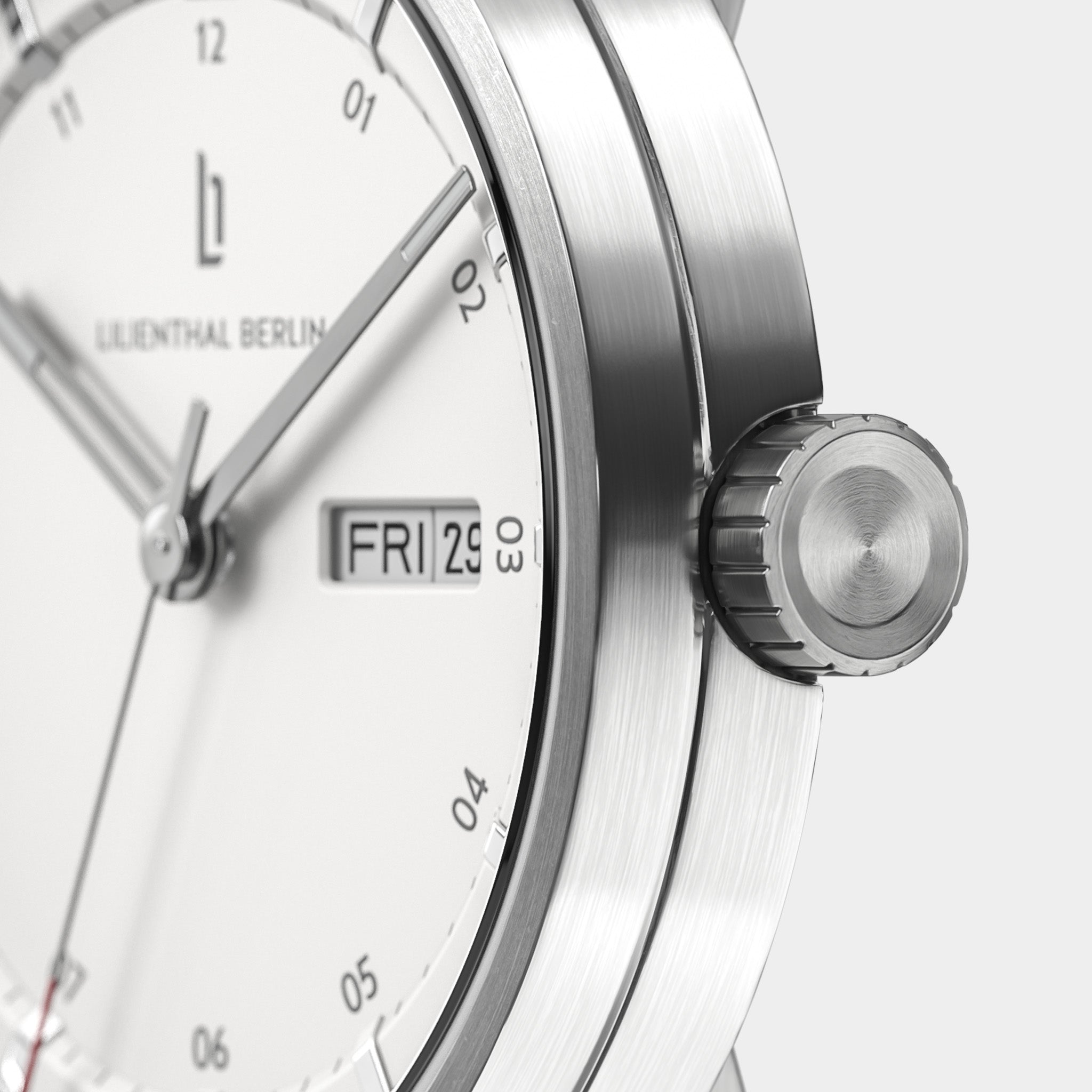 Neolux Day Date – Silver White