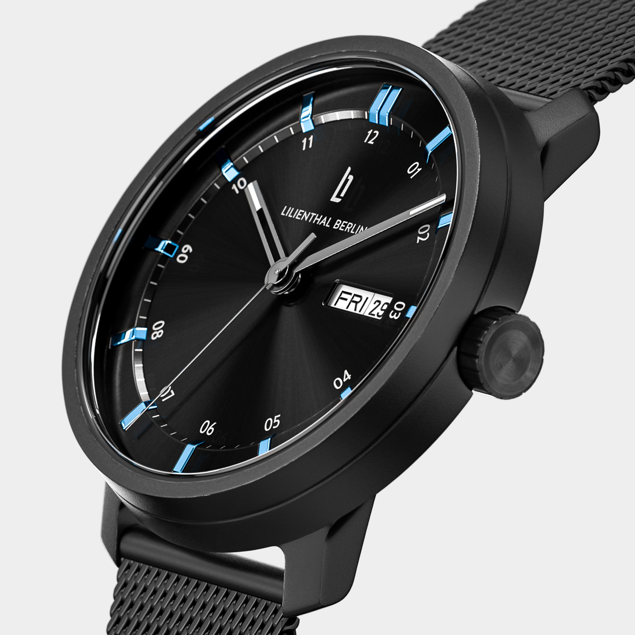 Neolux Day Date – Black Blue
