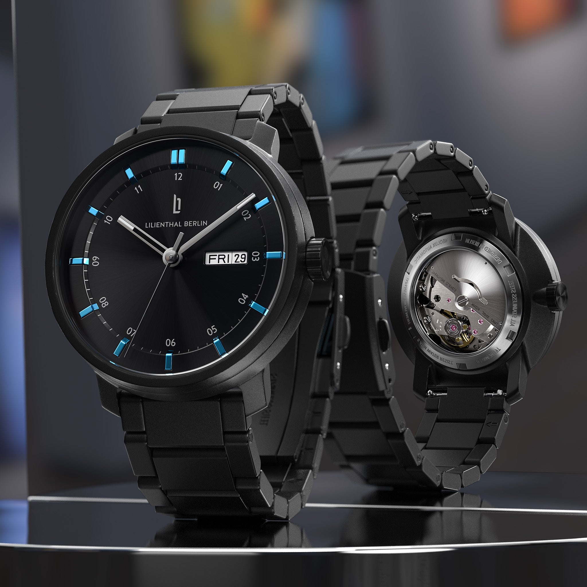 Neolux Day Date Black Blue - Lilienthal Berlin