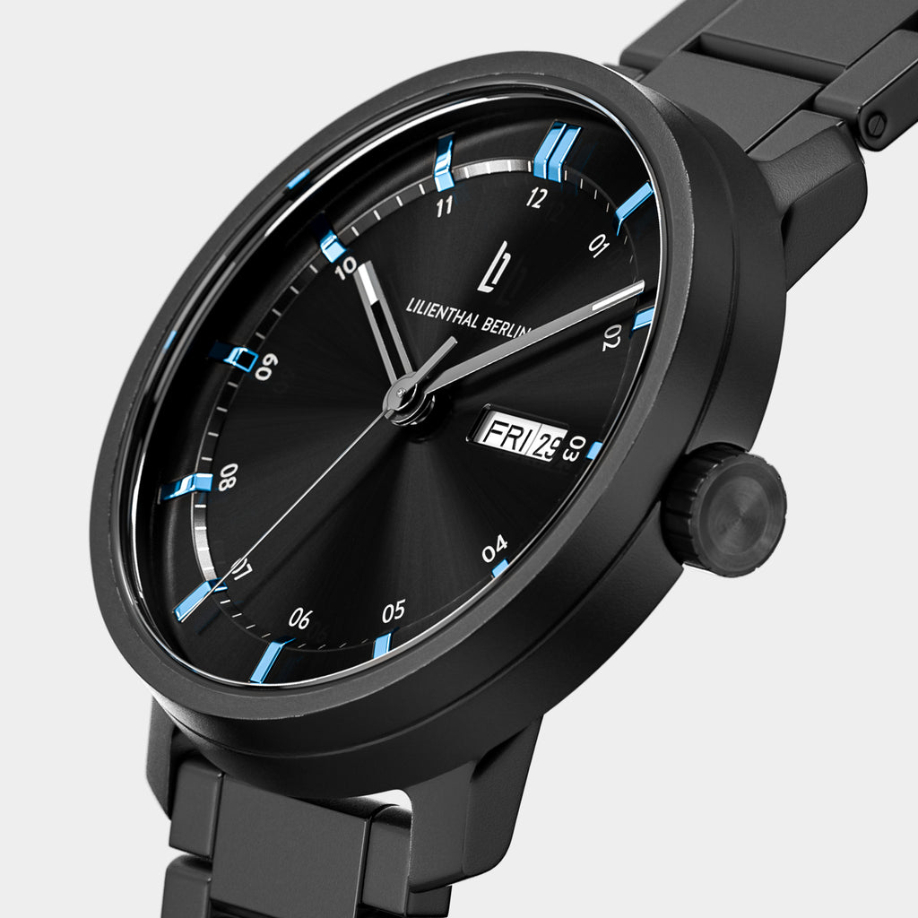 Neolux Day Date – Black Blue