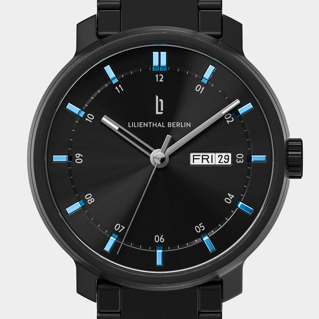 Neolux Day Date – Black Blue
