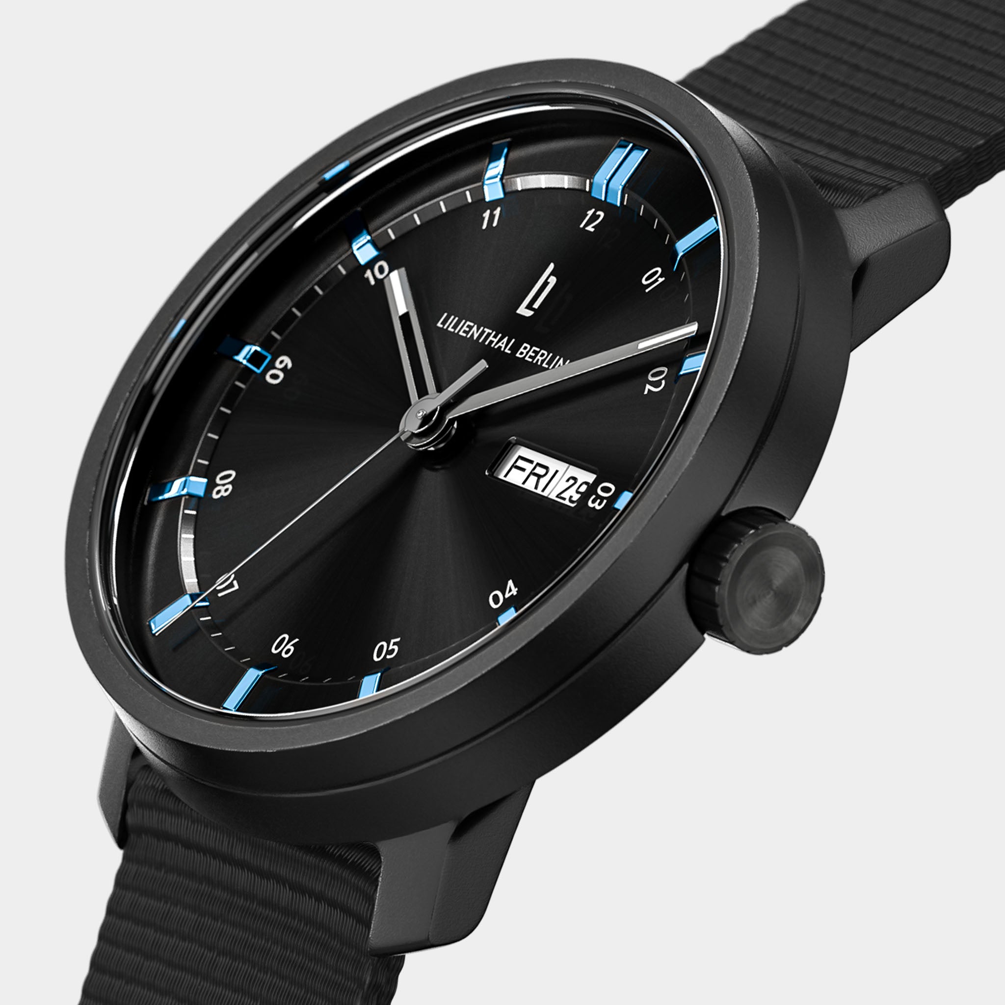 Neolux Day Date – Black Blue