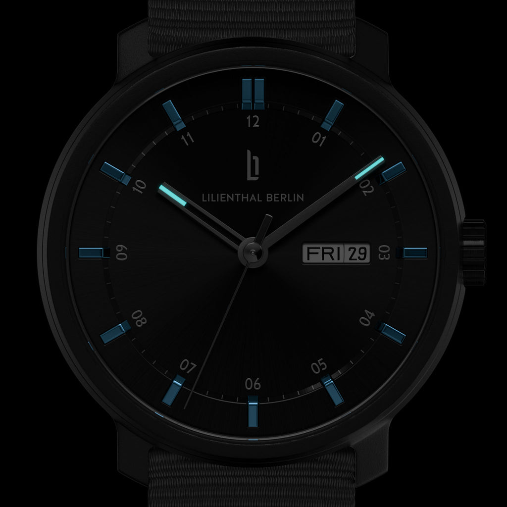 Neolux Day Date – Black Blue