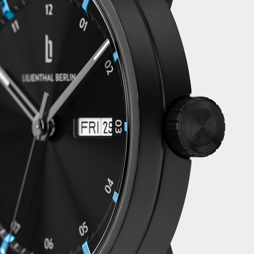 Neolux Day Date – Black Blue