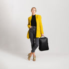 Minimalist Backpack Cactus Leather Black - Lilienthal Berlin