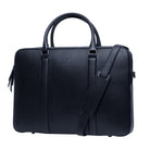 Classic Briefcase Cactus Leather Navy Blue - Lilienthal Berlin